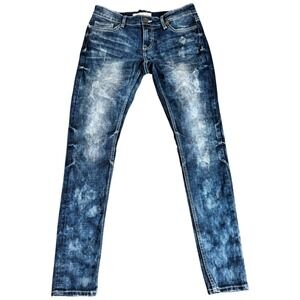 BIG STAR Western Jeans JENAE Skinny‎ Dark Blue Denim Womens 30x31 Acid Wash Y2K